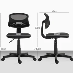 Silla de escritorio Arborea Homcom altura regulable 78-88x43x48 cm