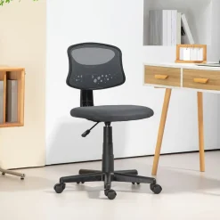 Silla de escritorio Arborea Homcom altura regulable 78-88x43x48 cm