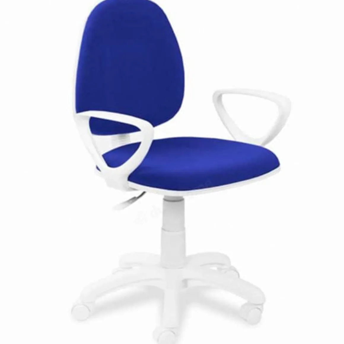 Silla de escritorio Dolphin giratoria azul/blanco 79-91x54x54 cm