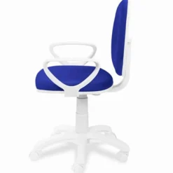 Silla de escritorio Dolphin giratoria azul/blanco 79-91x54x54 cm