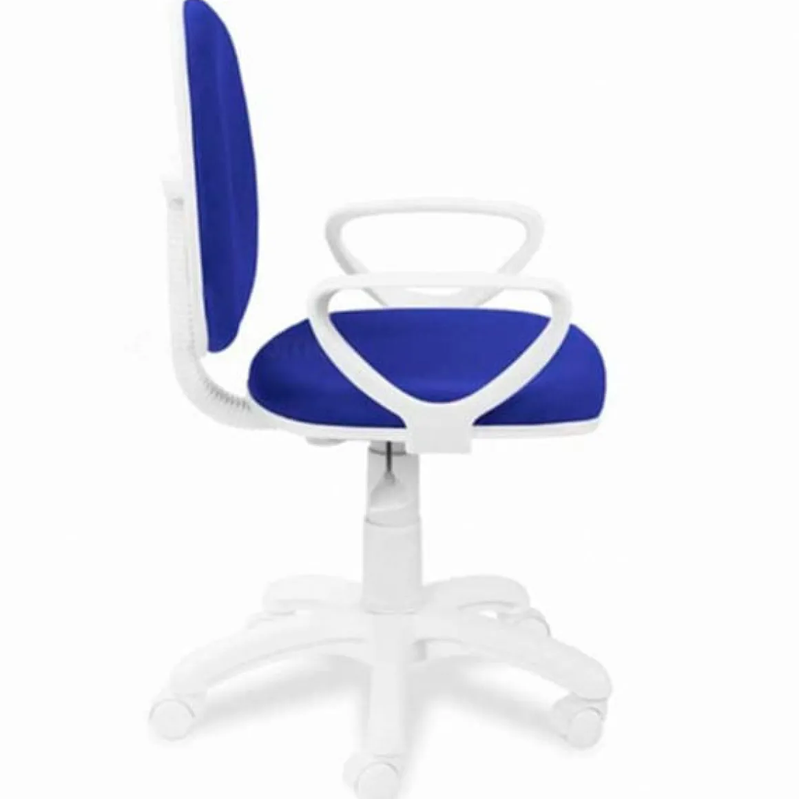 Silla de escritorio Dolphin giratoria azul/blanco 79-91x54x54 cm