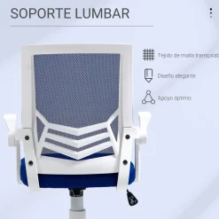 Silla de escritorio Essen Vinsetto altura ajustable azul 94-104x62,5x55 cm