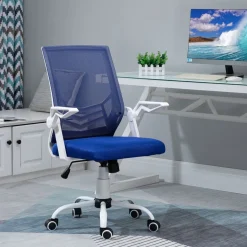 Silla de escritorio Essen Vinsetto altura ajustable azul 94-104x62,5x55 cm