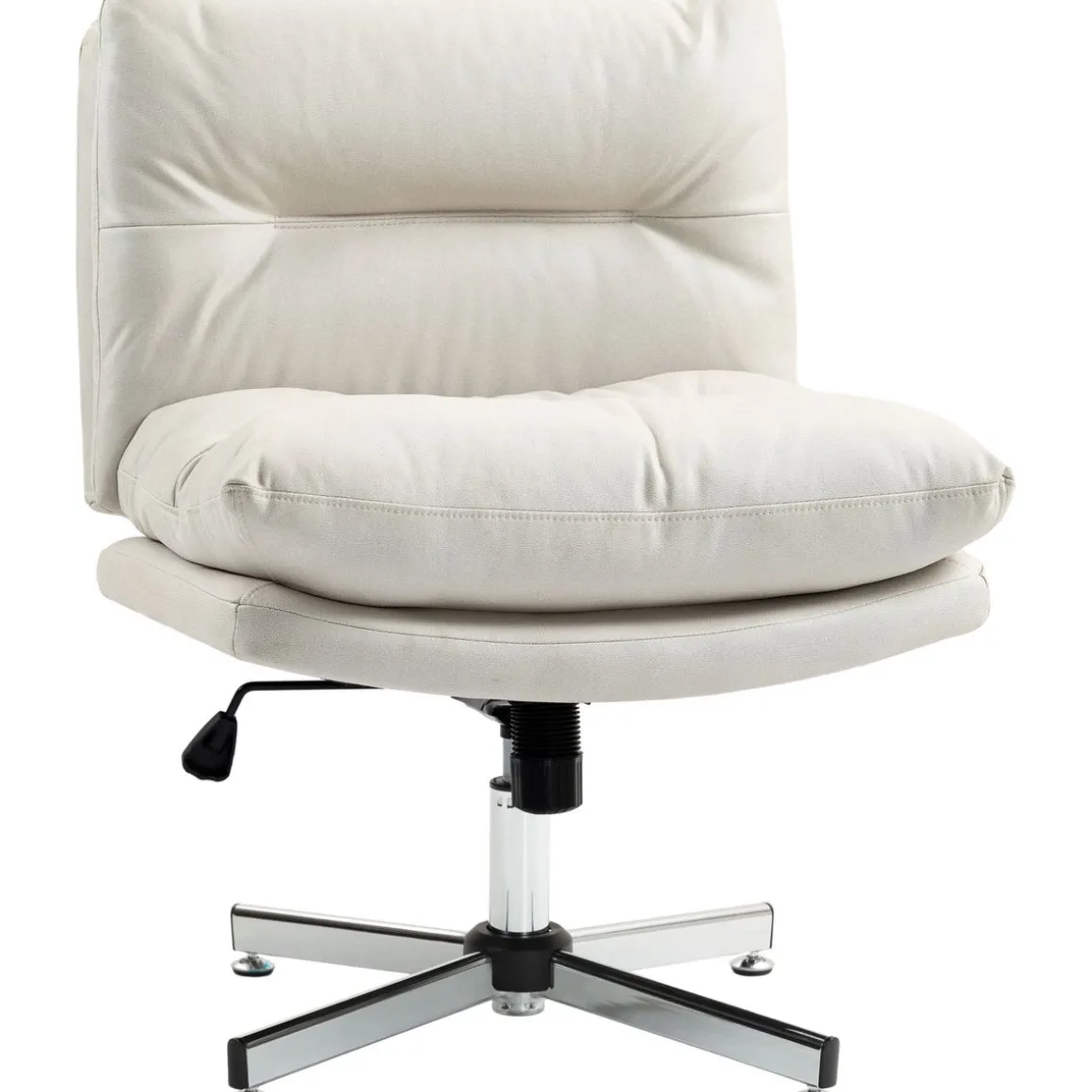 Silla de escritorio Halo Homcom altura regulable + basculante blanco 84-94x65x65 cm