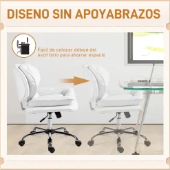 Silla de escritorio Izan Homcom altura regulable 83-93x62x65 cm