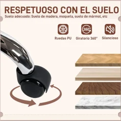 Silla de escritorio Izan Homcom altura regulable 83-93x62x65 cm
