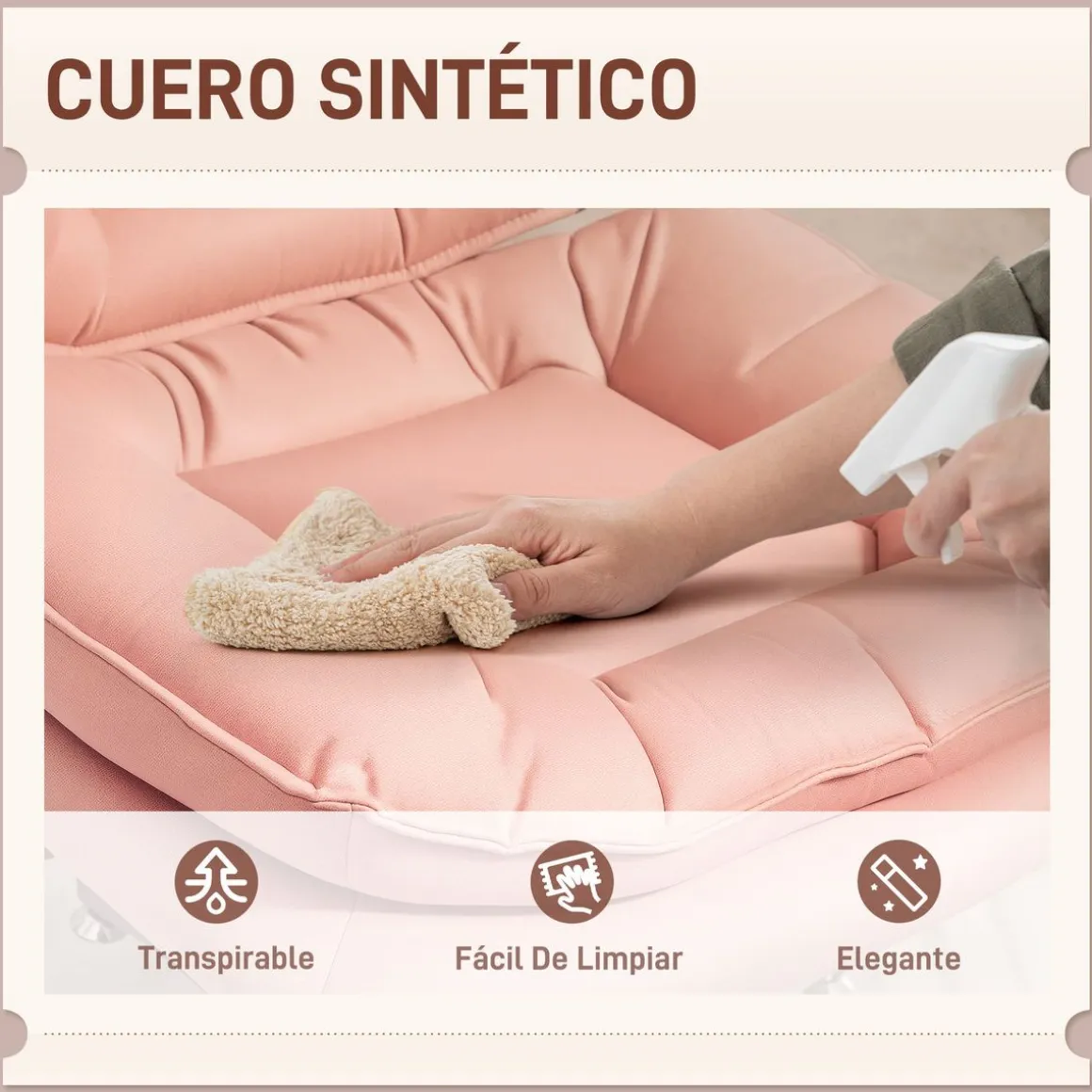 Silla de escritorio Izan Homcom altura regulable 83-93x62x65 cm