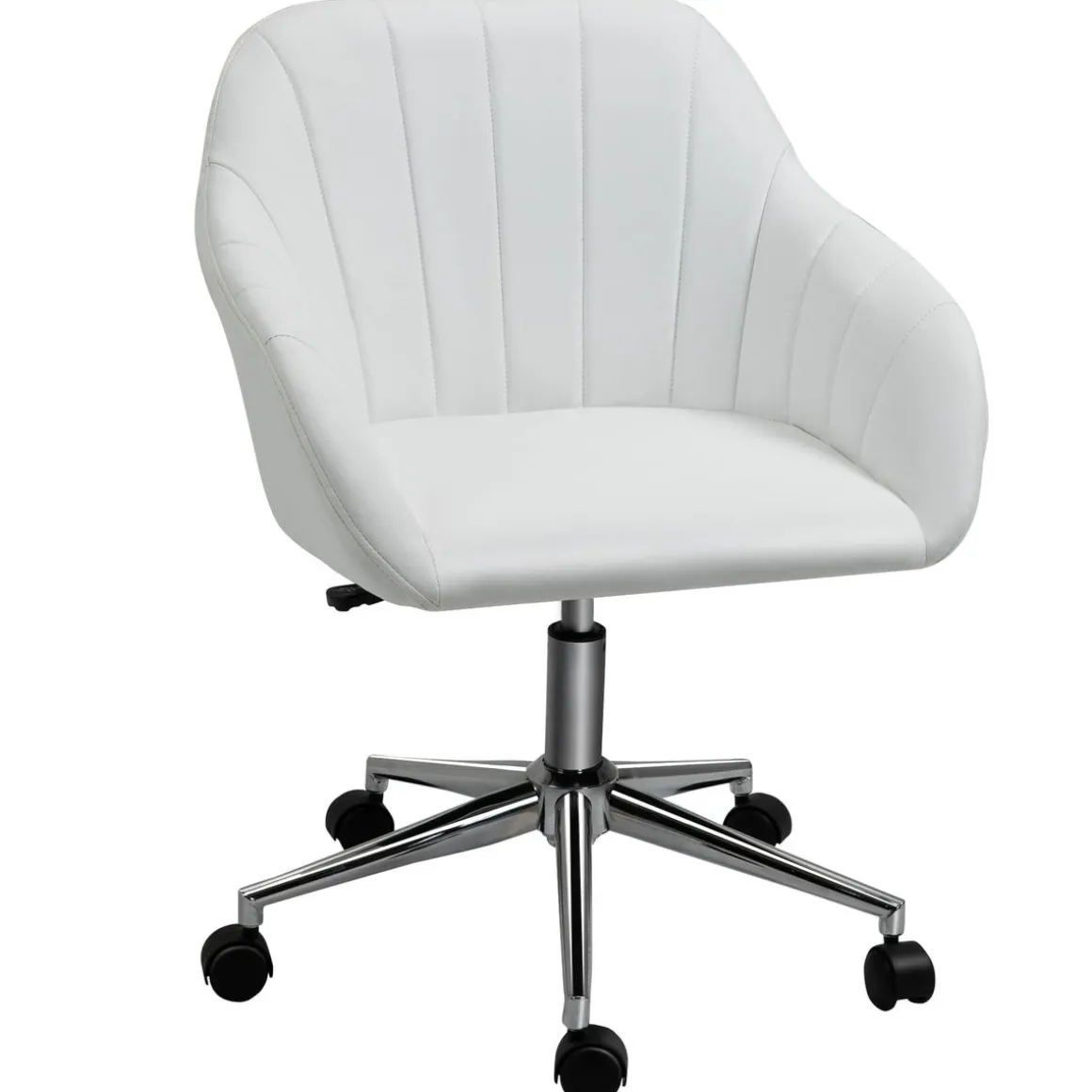 Silla de escritorio Keld Vinsetto altura ajustable blanco 79-89x60x59 cm