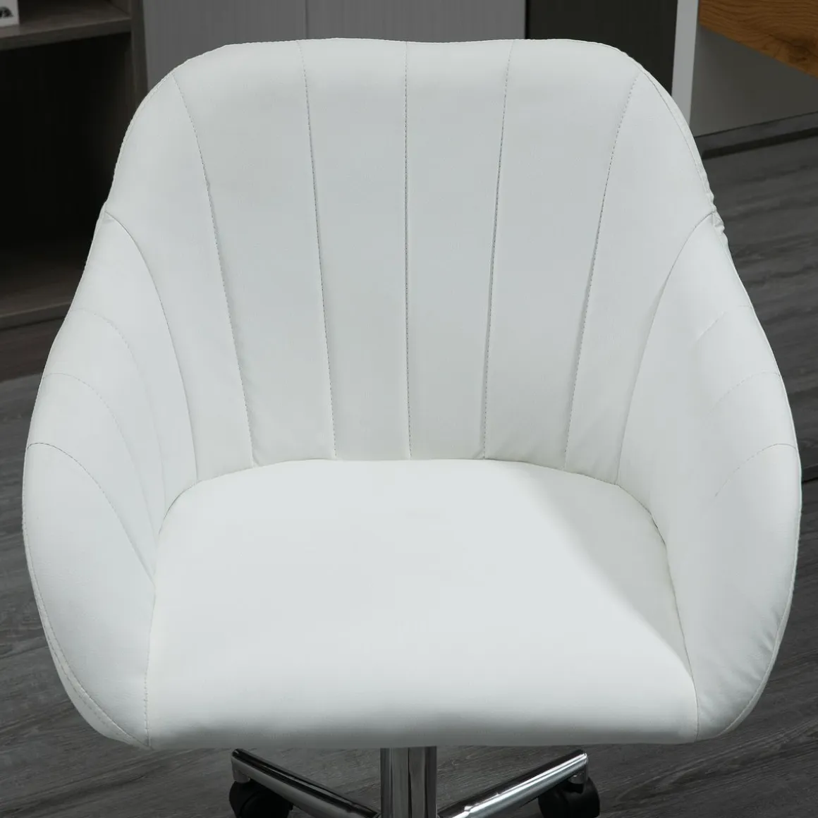 Silla de escritorio Keld Vinsetto altura ajustable blanco 79-89x60x59 cm
