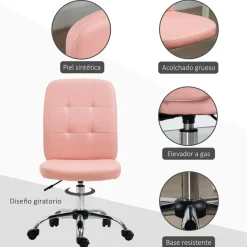 Silla de escritorio Kosse Vinsetto altura ajustable 90-100x45x59 cm