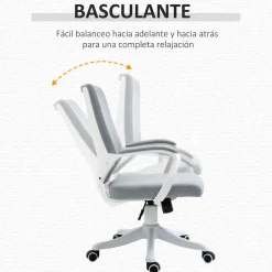 Silla de escritorio Libra Vinsetto altura regulable gris 92-100x62x69 cm