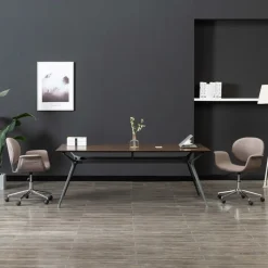 Silla de escritorio Notte giratoria con altura regulable gris 80-87,5x67x62 cm