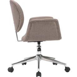 Silla de escritorio Notte giratoria con altura regulable gris 80-87,5x67x62 cm