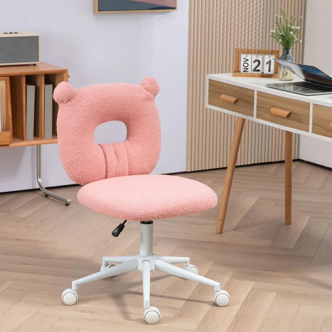 Silla de escritorio Osso Homcom altura regulable 80-90x50x56 cm