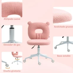 Silla de escritorio Osso Homcom altura regulable 80-90x50x56 cm