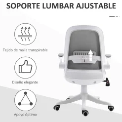 Silla de escritorio Ozono Vinsetto basculante con altura ajustable 94-104x62,5x60 cm