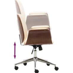 Silla de escritorio Port altura ajustable con ruedas 80-88x69x56 cm