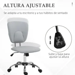 Silla de escritorio Sky Vinsetto altura regulable función basculante 87,5-96,5x50x54 cm