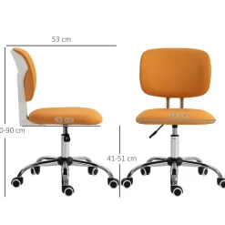 Silla de escritorio Sunny Vinsetto giratoria altura regulable naranja 80-90x48x53 cm