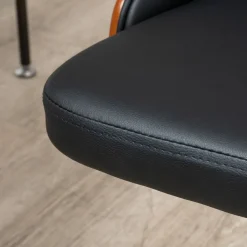 Silla de escritorio Tulipán Vinsetto basculante altura regulable negro/marrón 77-87x53x62 cm