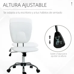 Silla de escritorio Vinsetto altura ajustable basculante con ruedas 87,5/96,5x50x54 cm