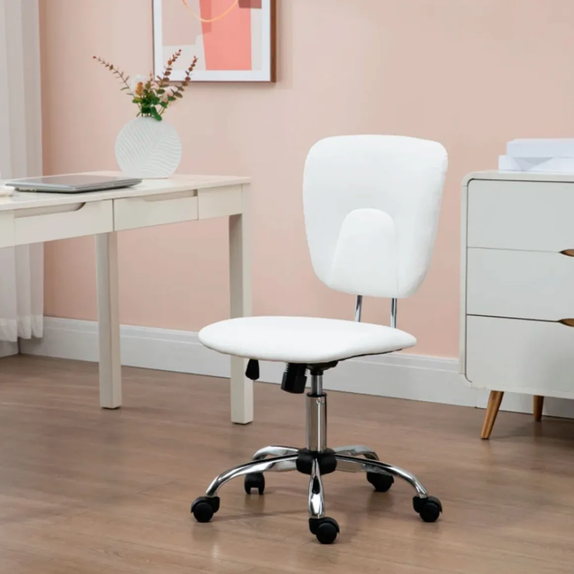 Silla de escritorio Vinsetto altura ajustable basculante con ruedas 87,5/96,5x50x54 cm