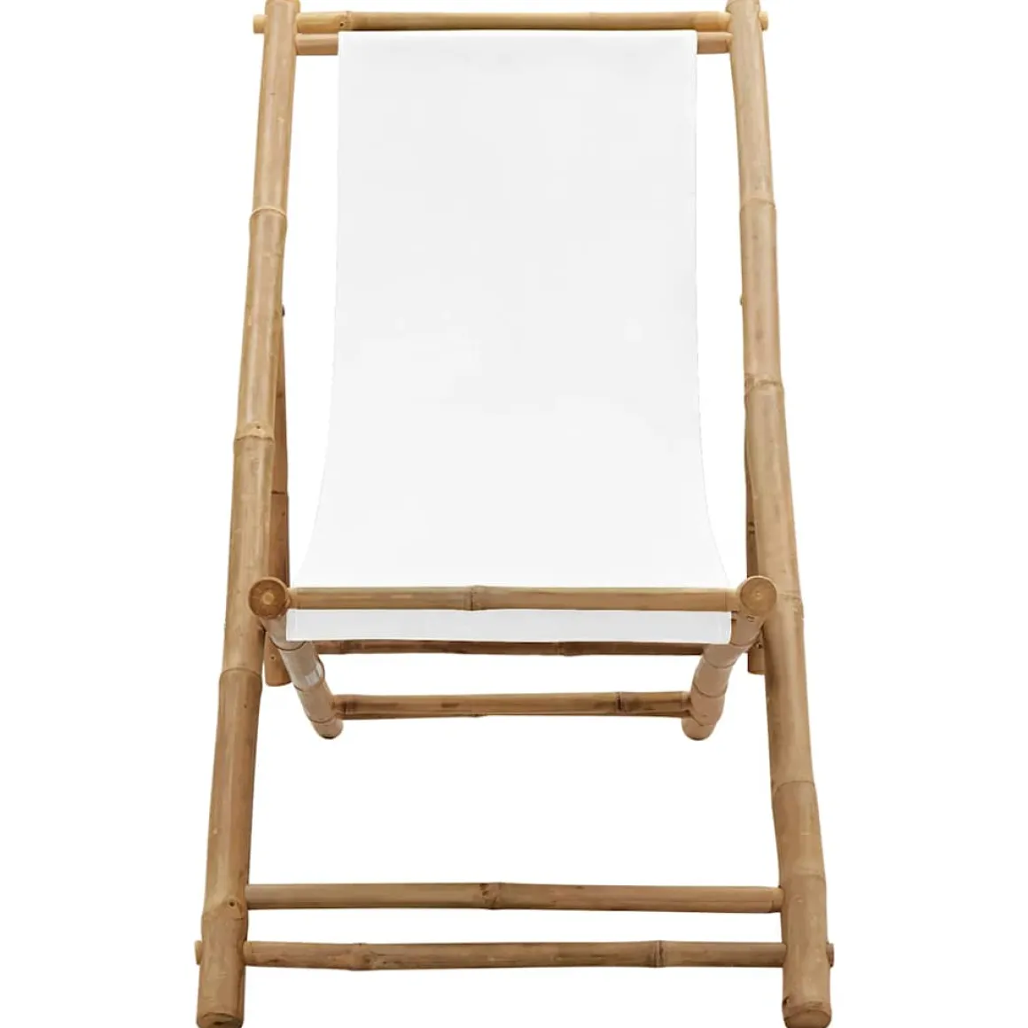 Silla de exterior Panda ajustable en 4 posiciones natural/blanco 62-93x60x108-123 cm