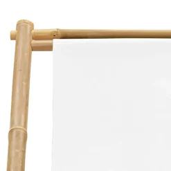 Silla de exterior Panda ajustable en 4 posiciones natural/blanco 62-93x60x108-123 cm