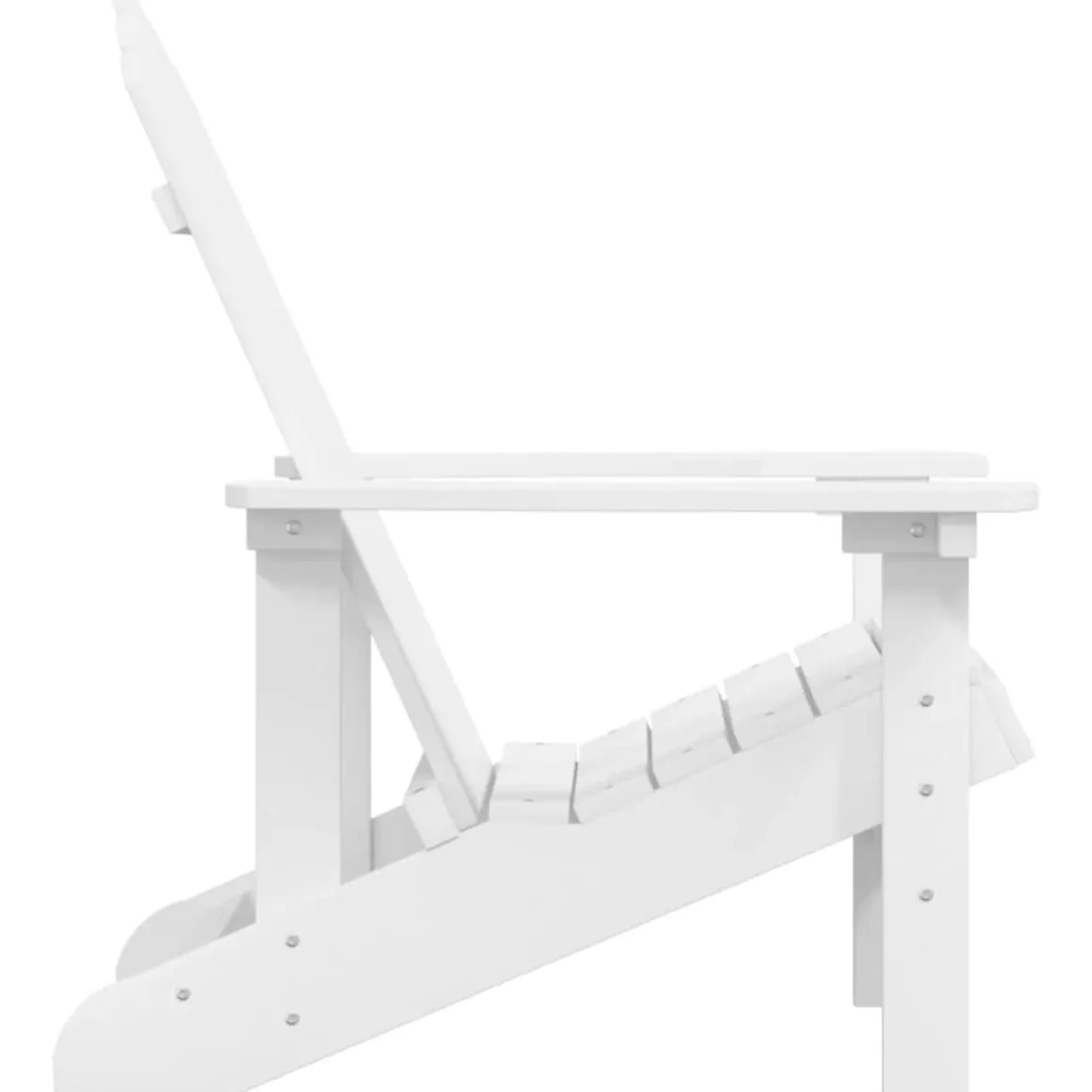 Silla de jardín Adirondack HDPE blanco 92x73x83 cm