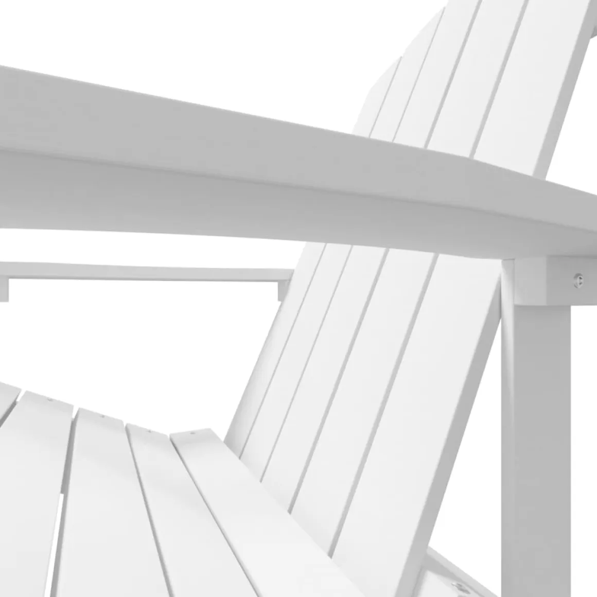 Silla de jardín Adirondack HDPE blanco 92x73x83 cm