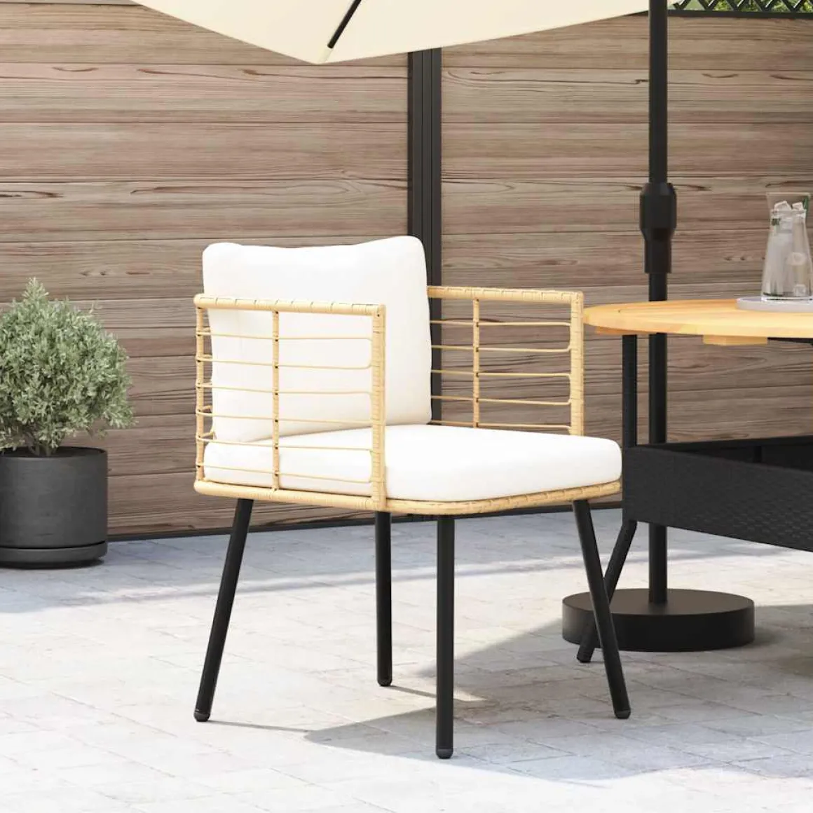 Silla de jardín Karina 2 cojines + reposabrazos 76x60x65 cm