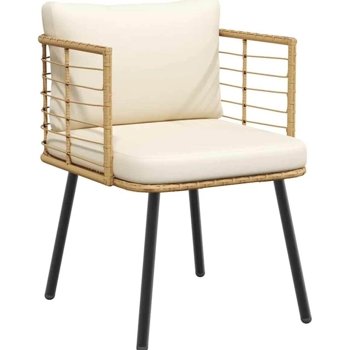 Silla de jardín Karina 2 cojines + reposabrazos 76x60x65 cm