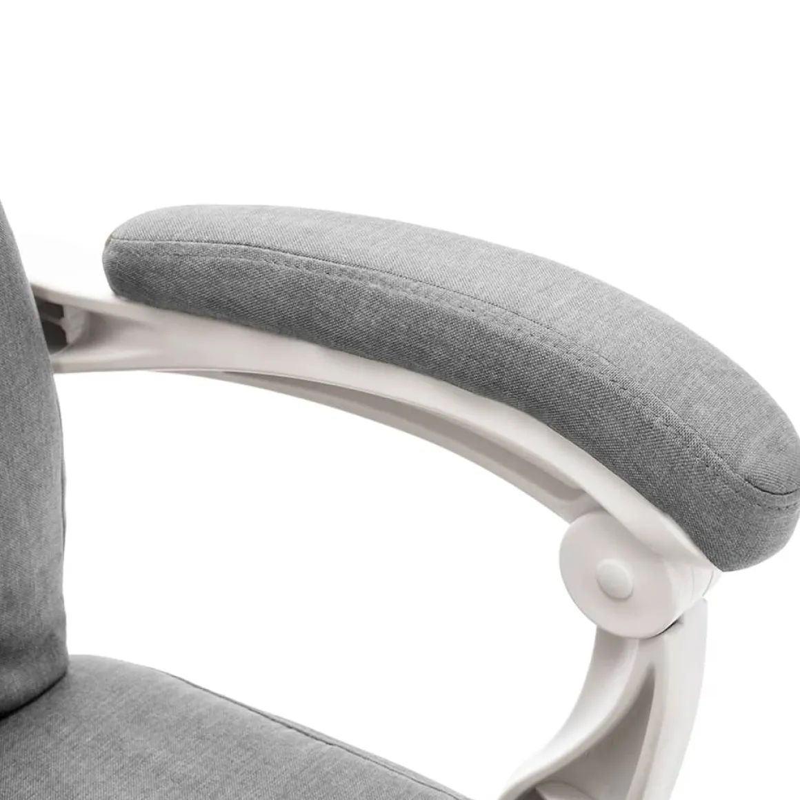 Silla de oficina Ahissa función masaje reclinable gris 112-121x60x64 cm