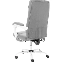 Silla de oficina Ahissa función masaje reclinable gris 112-121x60x64 cm