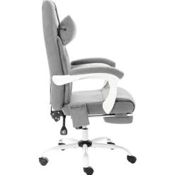 Silla de oficina Ahissa función masaje reclinable gris 112-121x60x64 cm