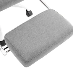 Silla de oficina Ahissa función masaje reclinable gris 112-121x60x64 cm