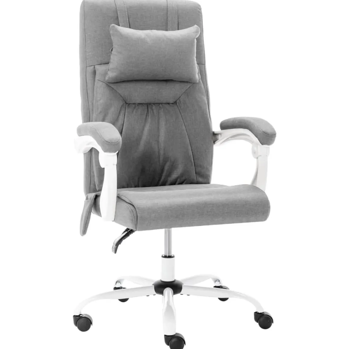 Silla de oficina Ahissa función masaje reclinable gris 112-121x60x64 cm