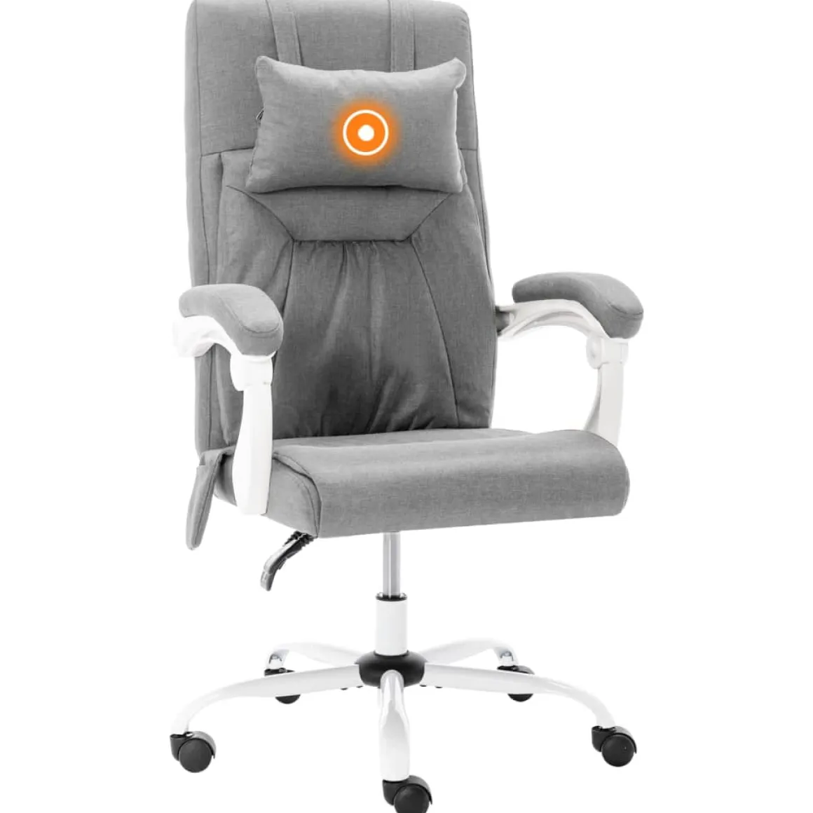 Silla de oficina Ahissa función masaje reclinable gris 112-121x60x64 cm