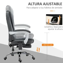 Silla de oficina Altea Vinsetto reclinable + altura regulable con 6 puntos de masaje 113-121x68,5x68,5 cm