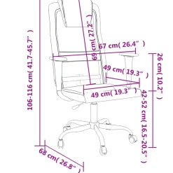 Silla de oficina Amapola altura ajustable 106-116x67x68 cm