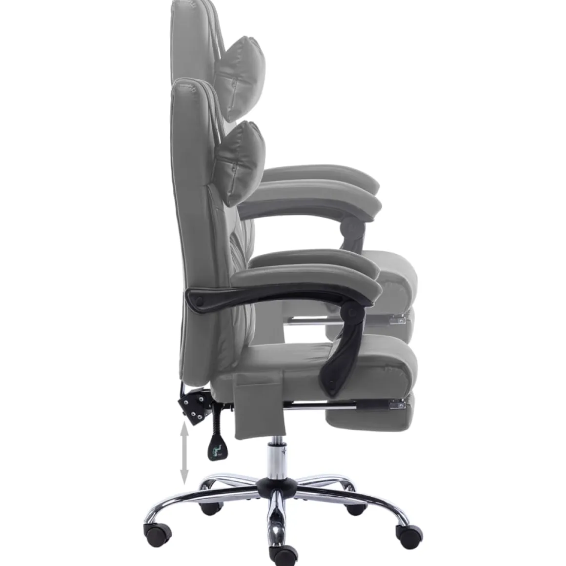 Silla de oficina Ammia función masaje reclinable 112-121x60x64 cm