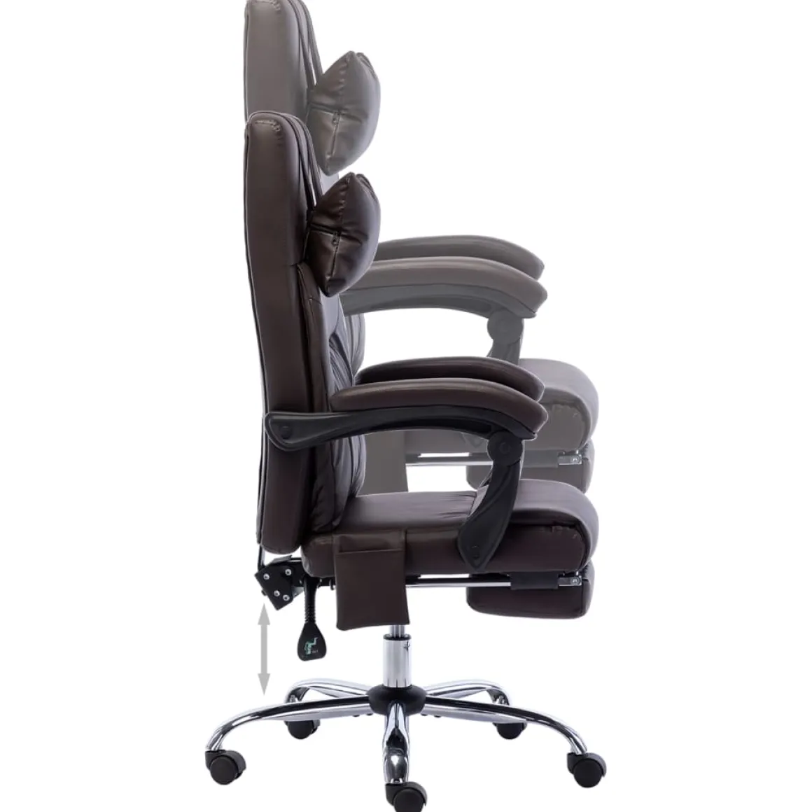 Silla de oficina Ammia función masaje reclinable 112-121x60x64 cm