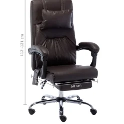 Silla de oficina Ammia función masaje reclinable 112-121x60x64 cm