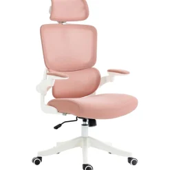 Silla de oficina Asby Vinsetto reposacabezas rosa 120-133x62x58 cm