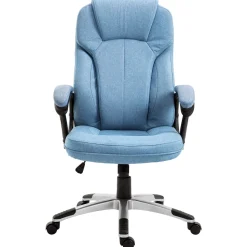 Silla de oficina Benedith Vinsetto respaldo alto con reposabrazos azul 110-120x66x66 cm
