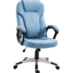 Silla de oficina Benedith Vinsetto respaldo alto con reposabrazos azul 110-120x66x66 cm