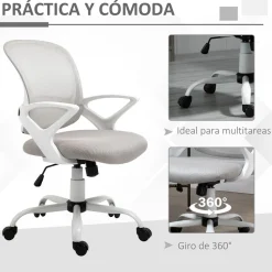 Silla de oficina Carra Vinsetto ergonómica ajustable 89-99x61x61 cm