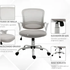 Silla de oficina Carra Vinsetto ergonómica ajustable 89-99x61x61 cm