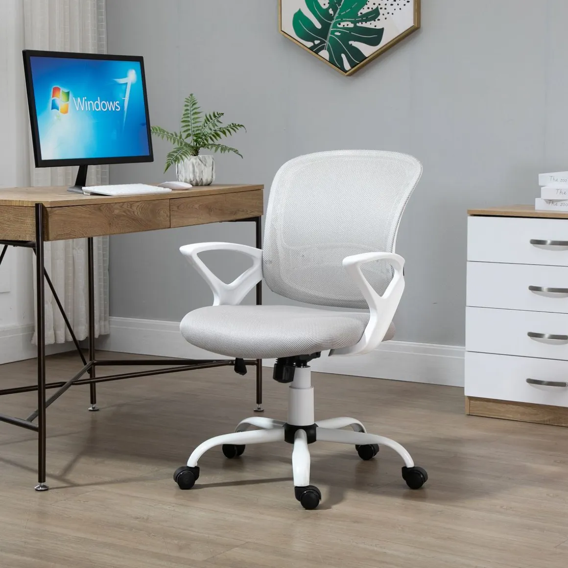 Silla de oficina Carra Vinsetto ergonómica ajustable 89-99x61x61 cm