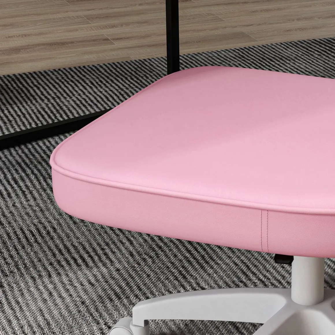 Silla de oficina Cherry Vinsetto altura regulable + ruedas rosa 82-92x46x59 cm